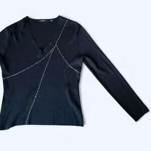 Vintage Cyrus 90s Minimalist Sweater with White Stitching